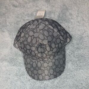 Coach Black Monogram Hat
